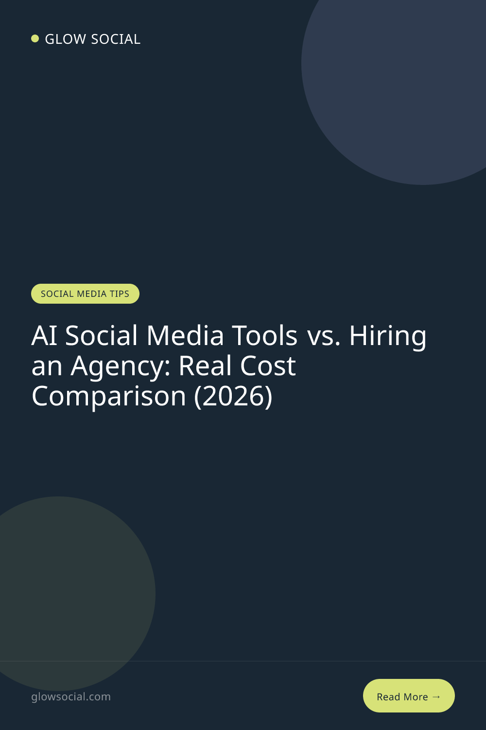 AI Social Media Tools vs. Hiring an Agency: Real Cost Comparison (2026)