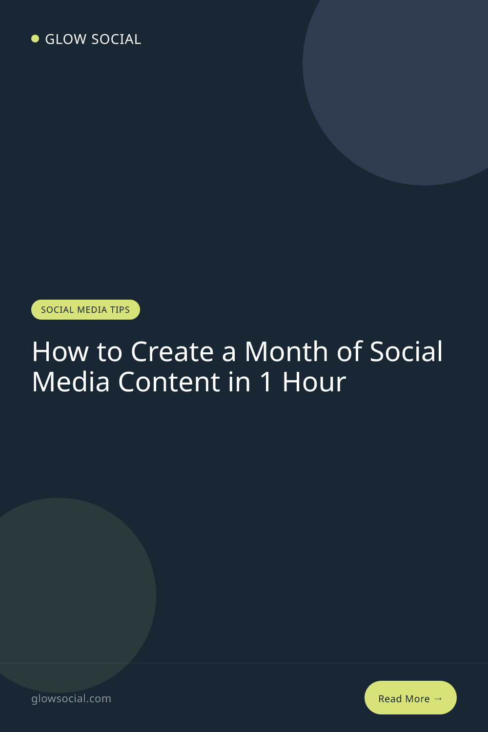 How to Create a Month of Social Media Content in 1 Hour