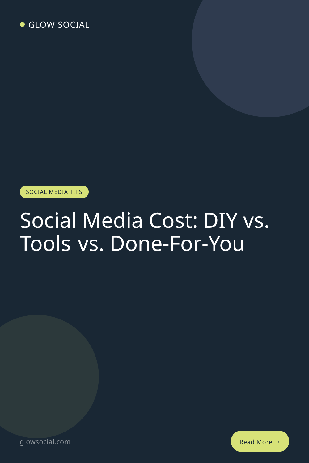 Social Media Cost: DIY vs. Tools vs. Done-For-You
