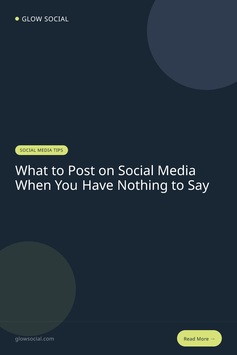 What to Post on Social Media When You Have Nothing to Say