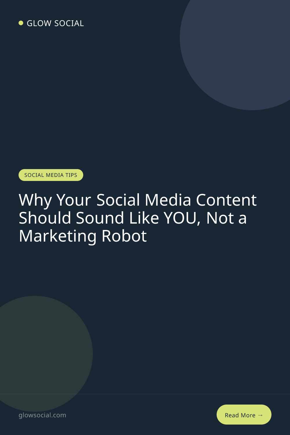 Why Your Social Media Content Should Sound Like YOU, Not a Marketing Robot