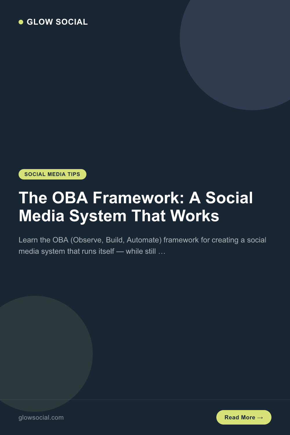 The OBA Framework: A Social Media System That Works