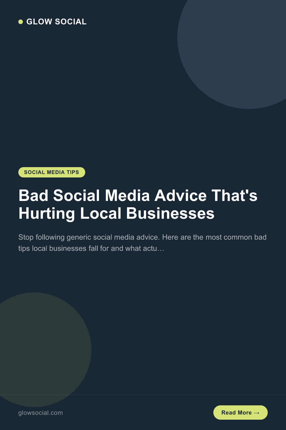 Bad Social Media Advice That's Hurting Local Businesses