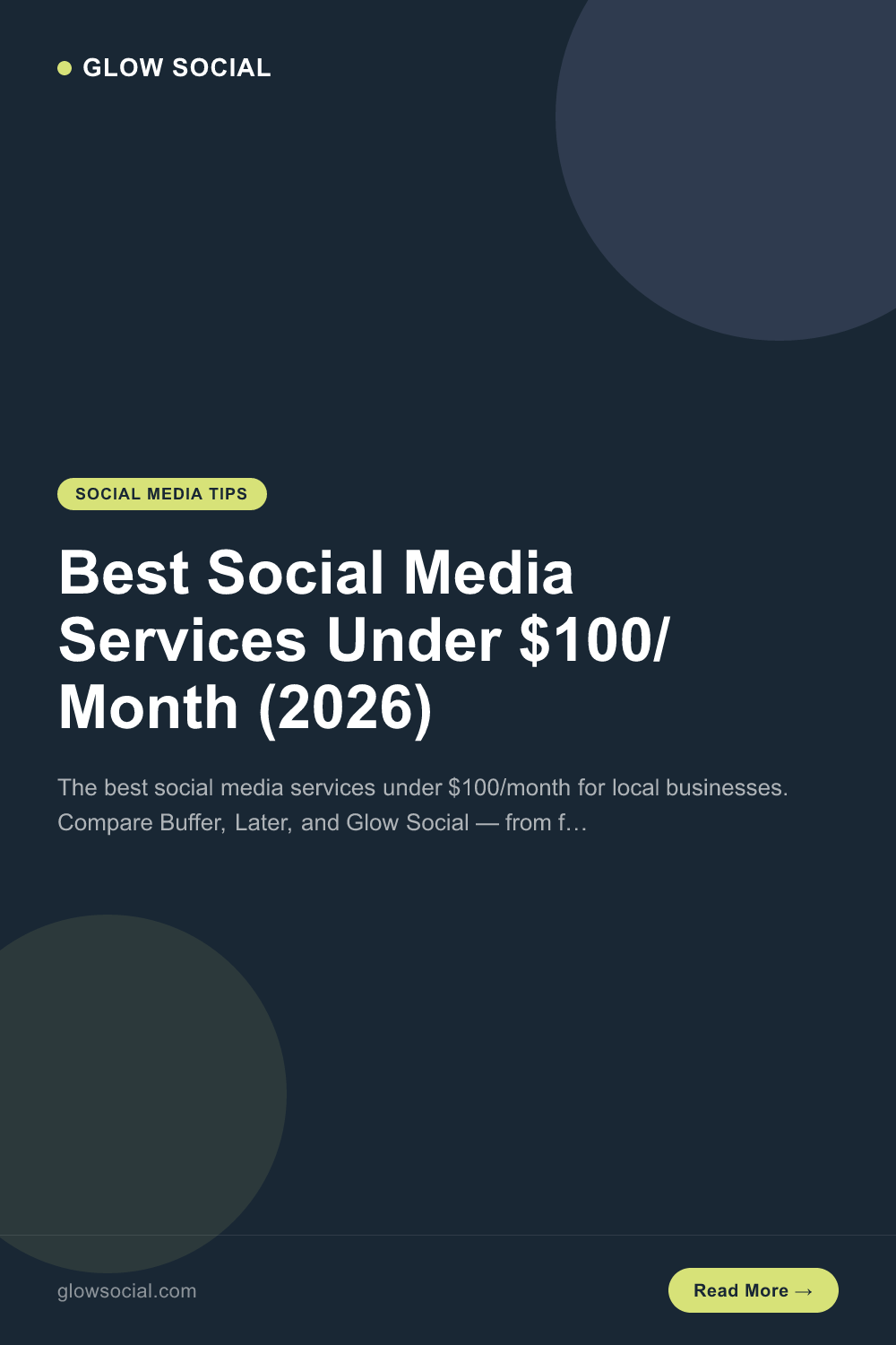 Best Social Media Services Under $100/Month (2026)