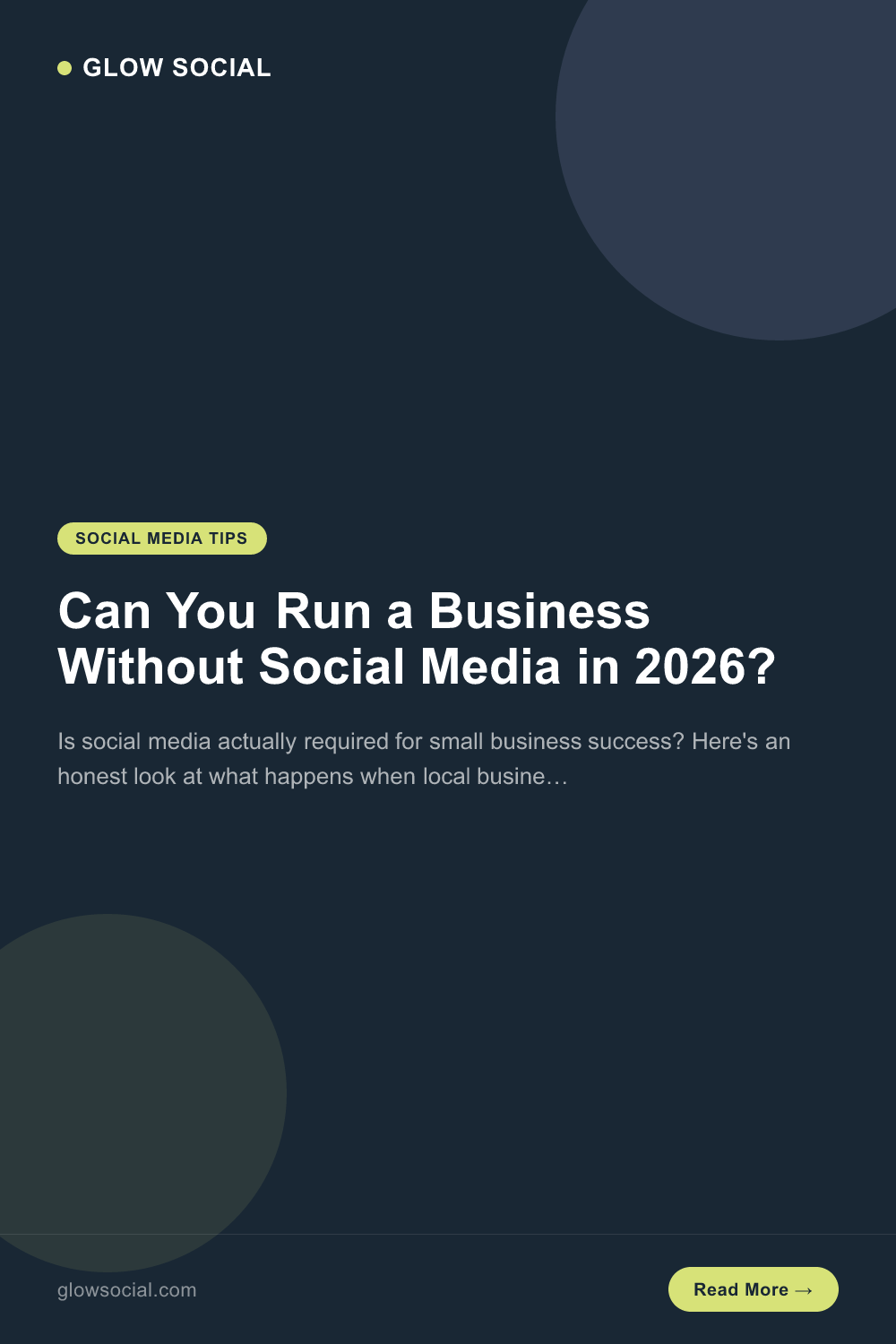 Can You Run a Business Without Social Media in 2026?