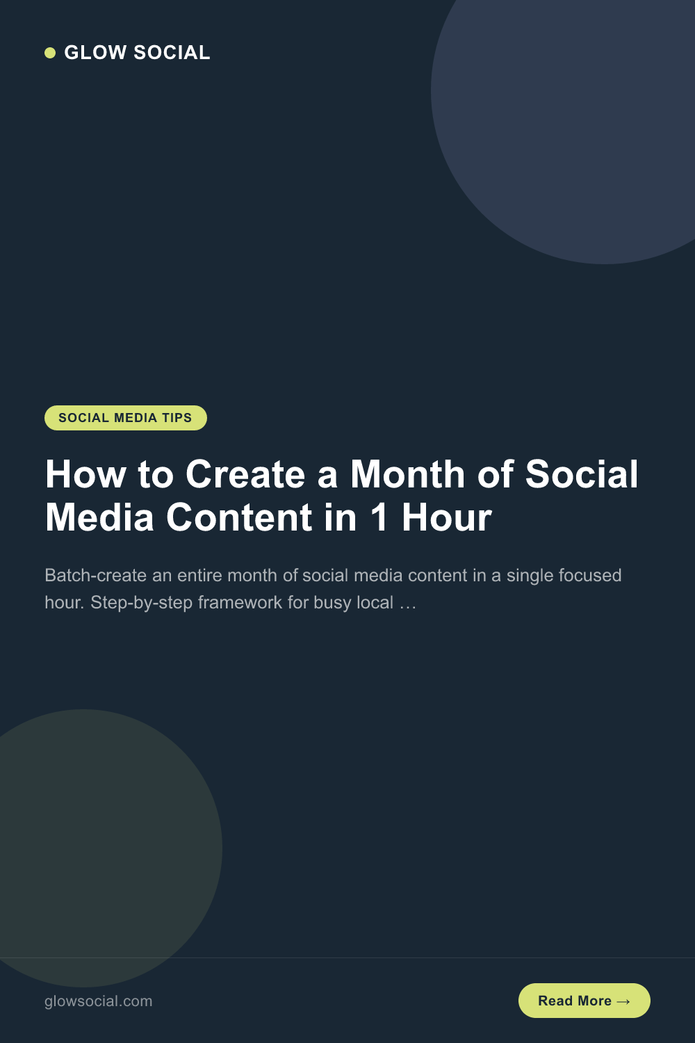 How to Create a Month of Social Media Content in 1 Hour
