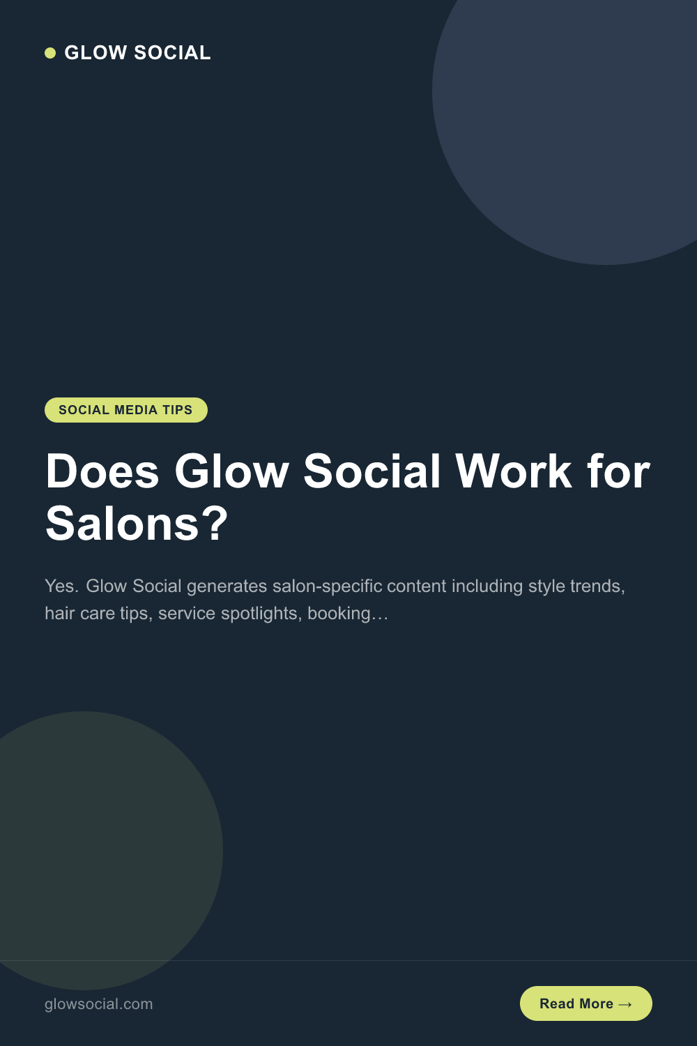 Does Glow Social Work for Salons?