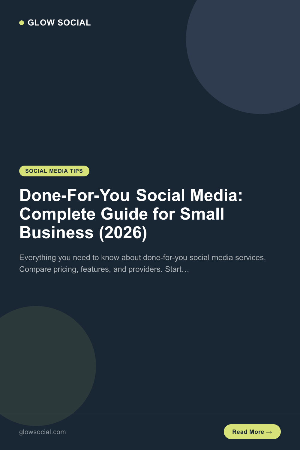 Done-For-You Social Media: Complete Guide for Small Business (2026)