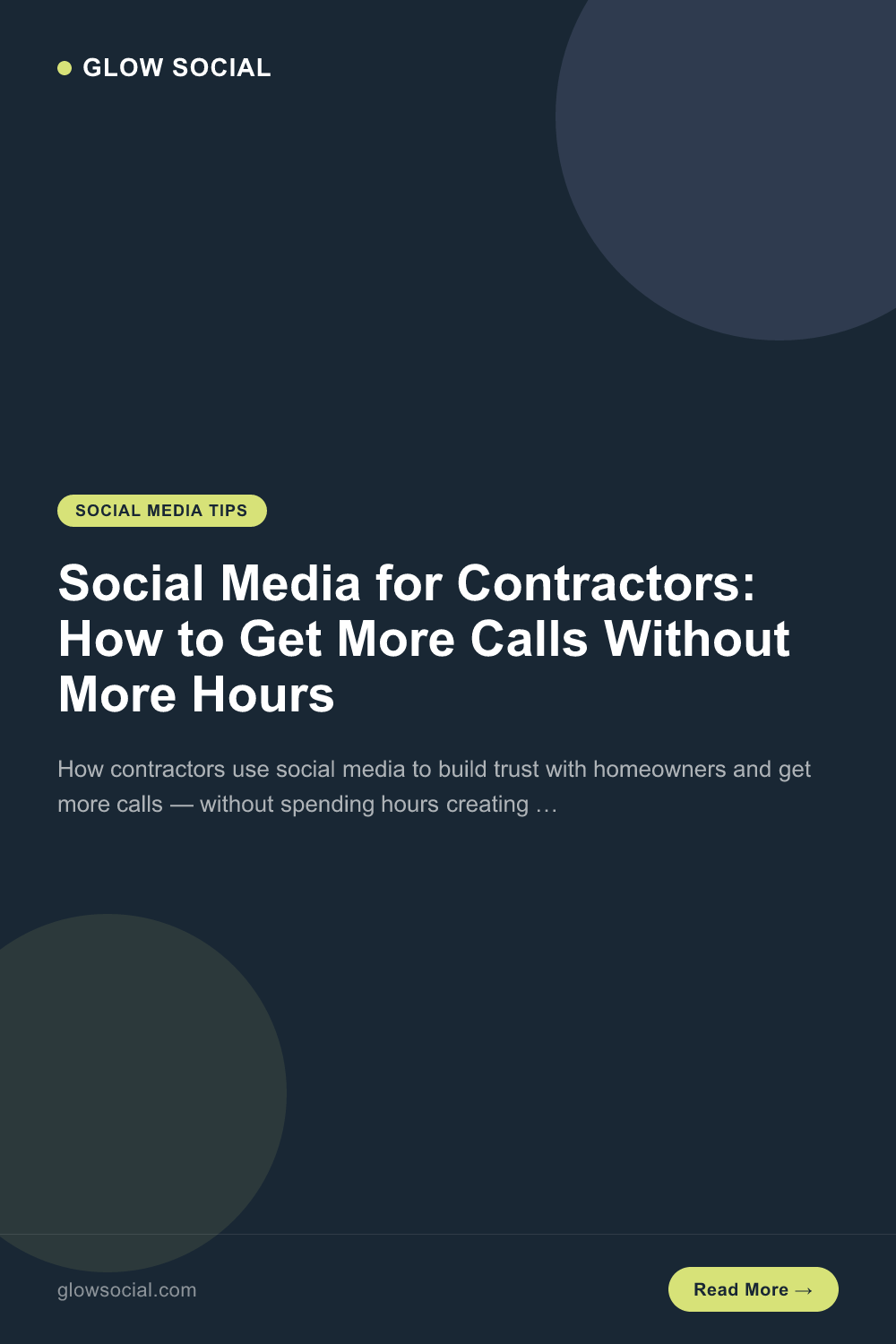 Social Media for Contractors: How to Get More Calls Without More Hours