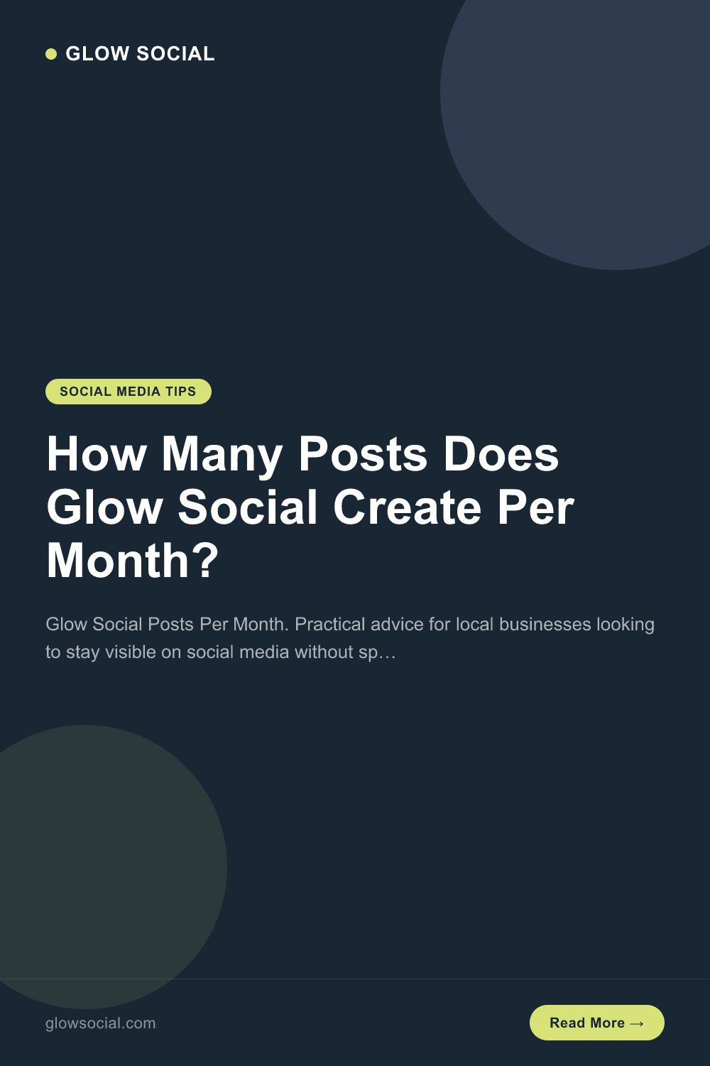 How Many Posts Does Glow Social Create Per Month?