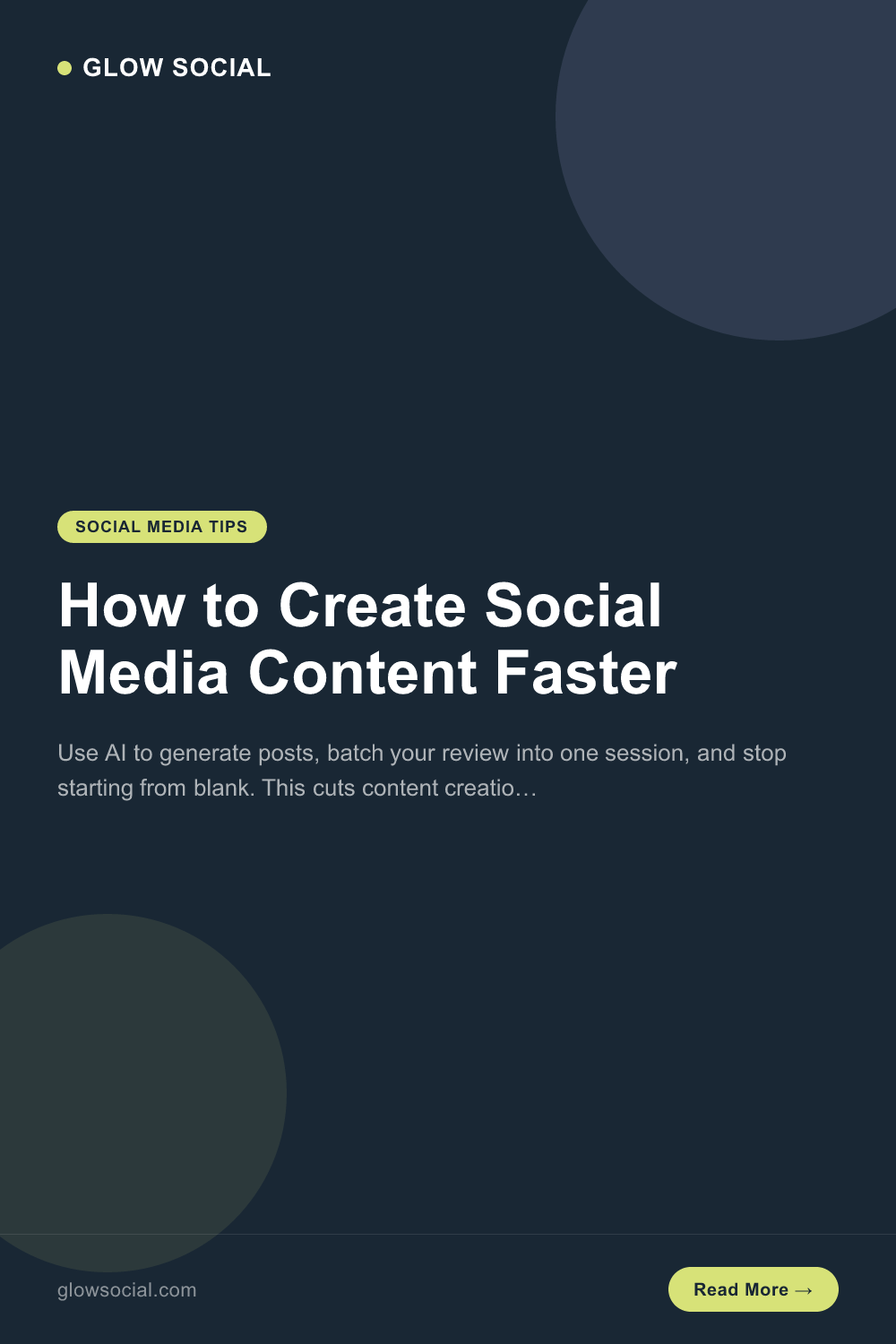How to Create Social Media Content Faster