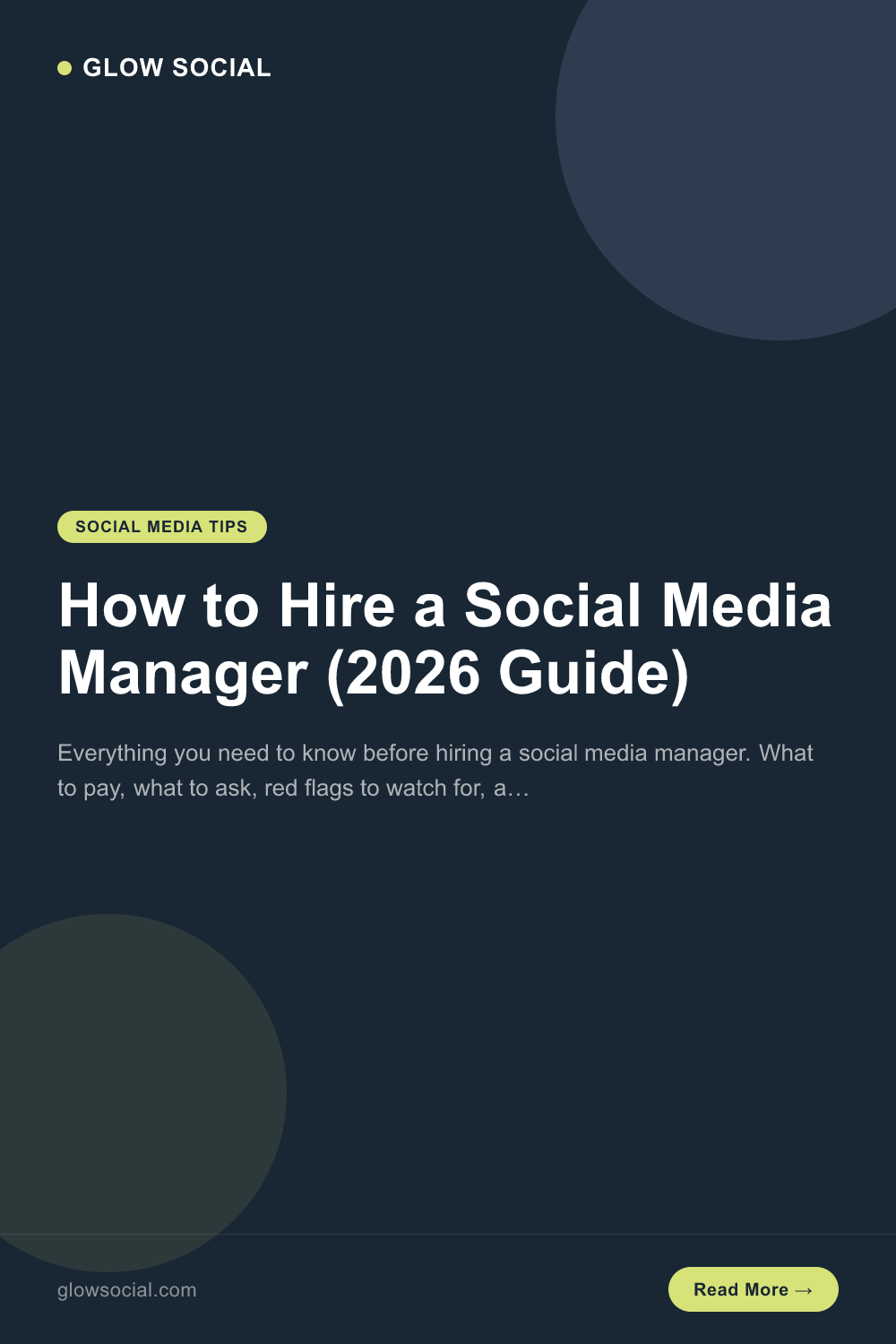 How to Hire a Social Media Manager in 2026: What to Pay, Ask & Avoid