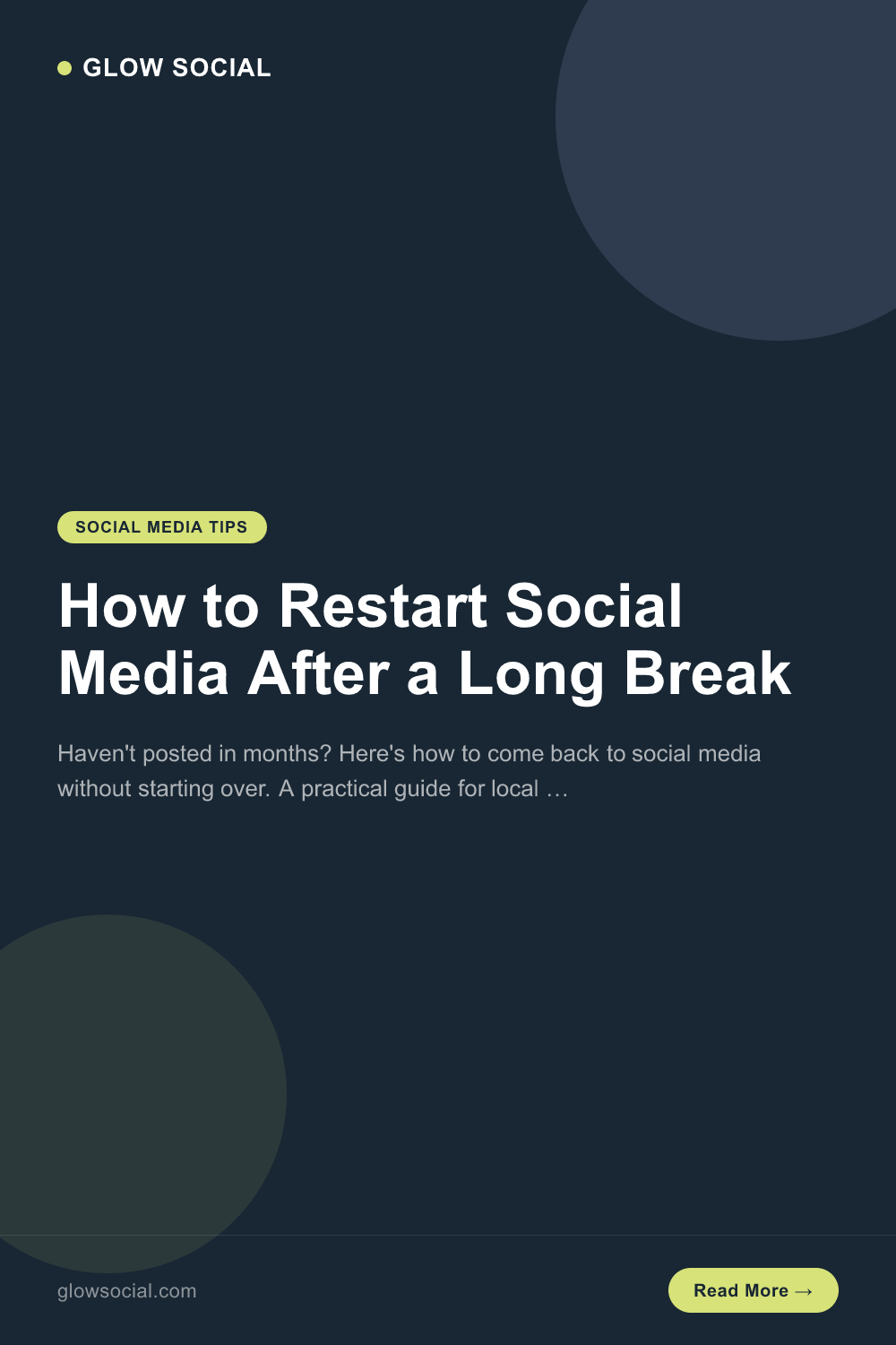 How to Restart Social Media After a Long Break