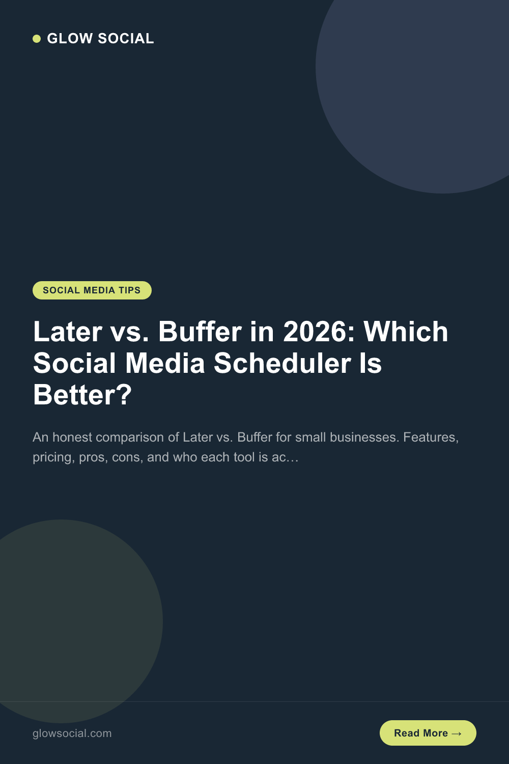 Later vs Buffer (2026): Pricing, Features & Which One Wins