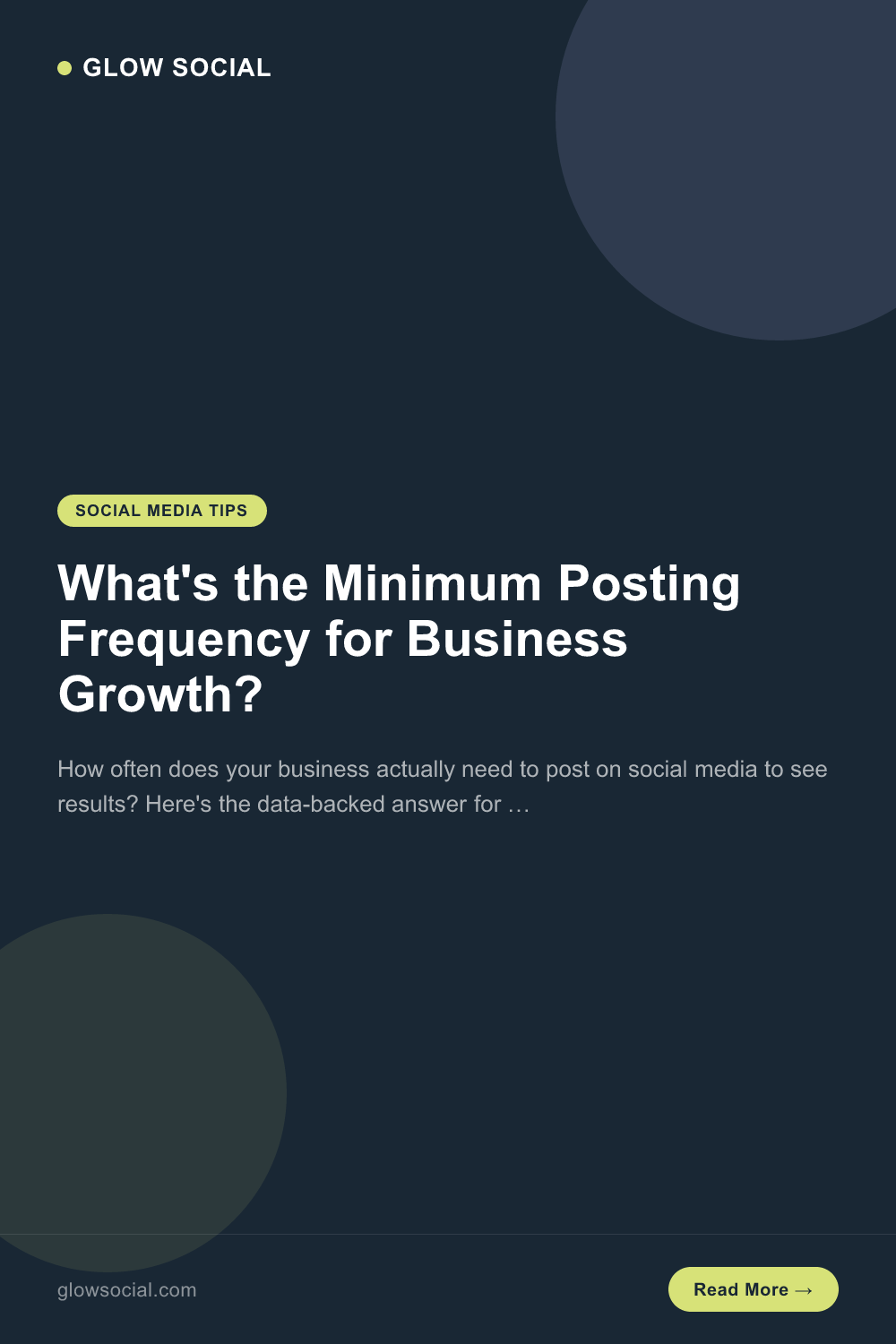 What's the Minimum Posting Frequency for Business Growth?