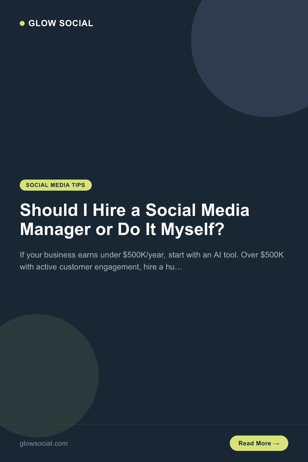 Should I Hire a Social Media Manager or Do It Myself?