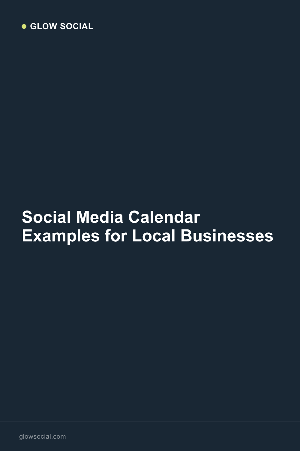 Social Media Calendar Examples for Local Businesses