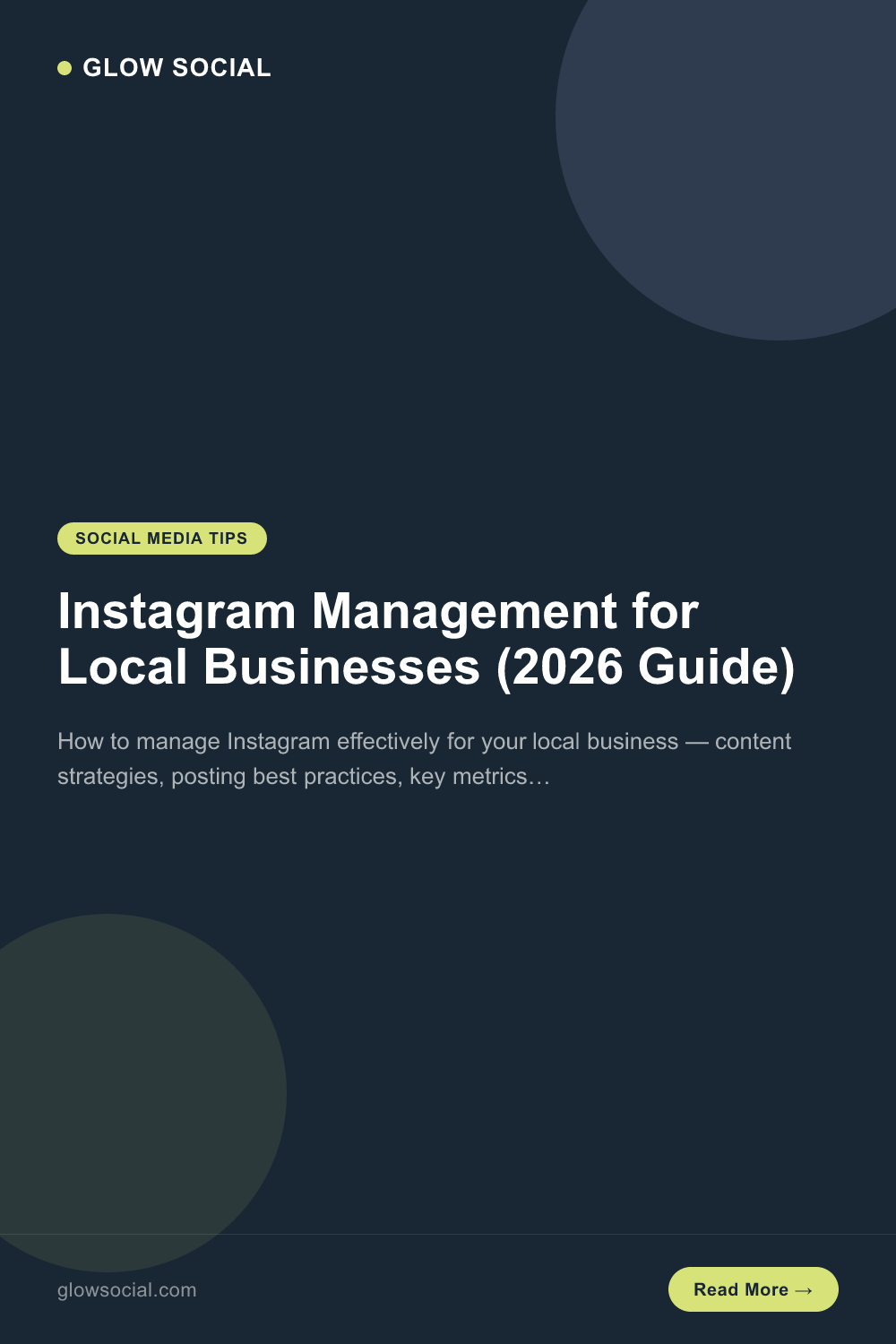 Instagram Management for Local Businesses (2026 Guide)