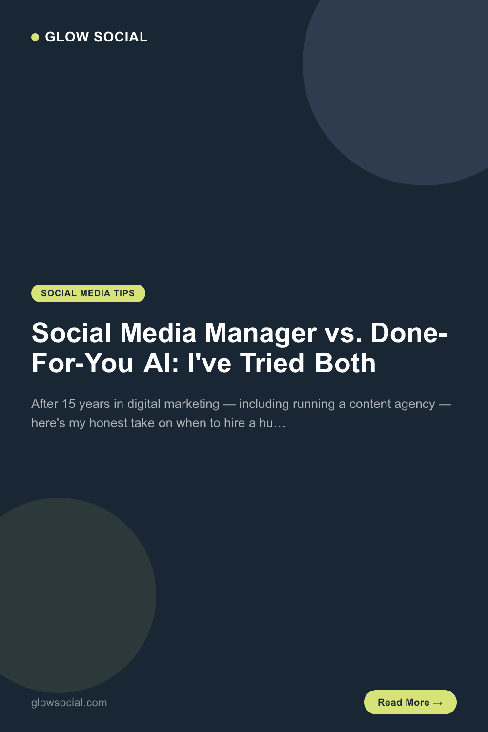 Social Media Manager vs. Done-For-You AI: I've Tried Both