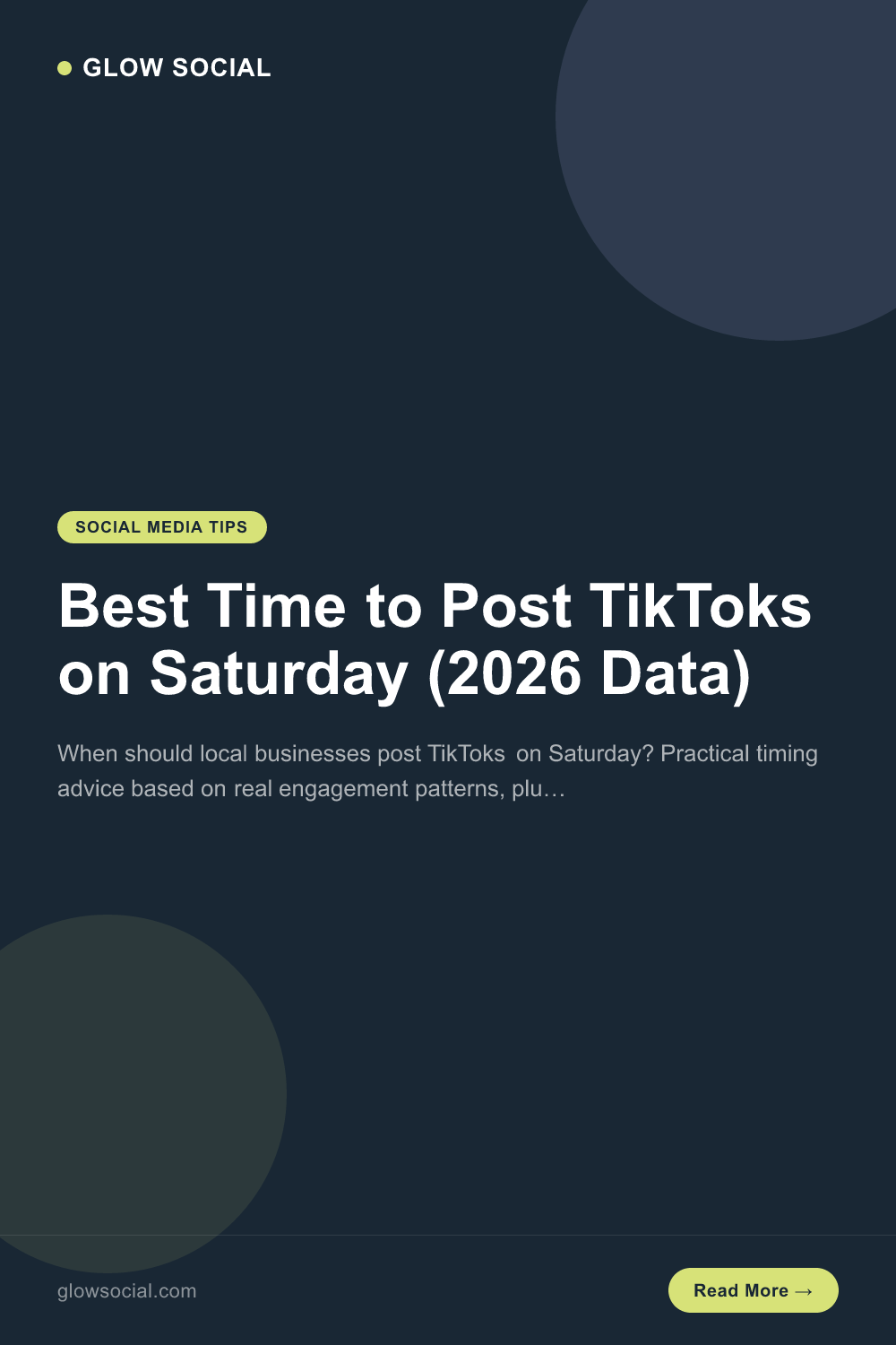 Best Time to Post TikToks on Saturday (2026 Data)