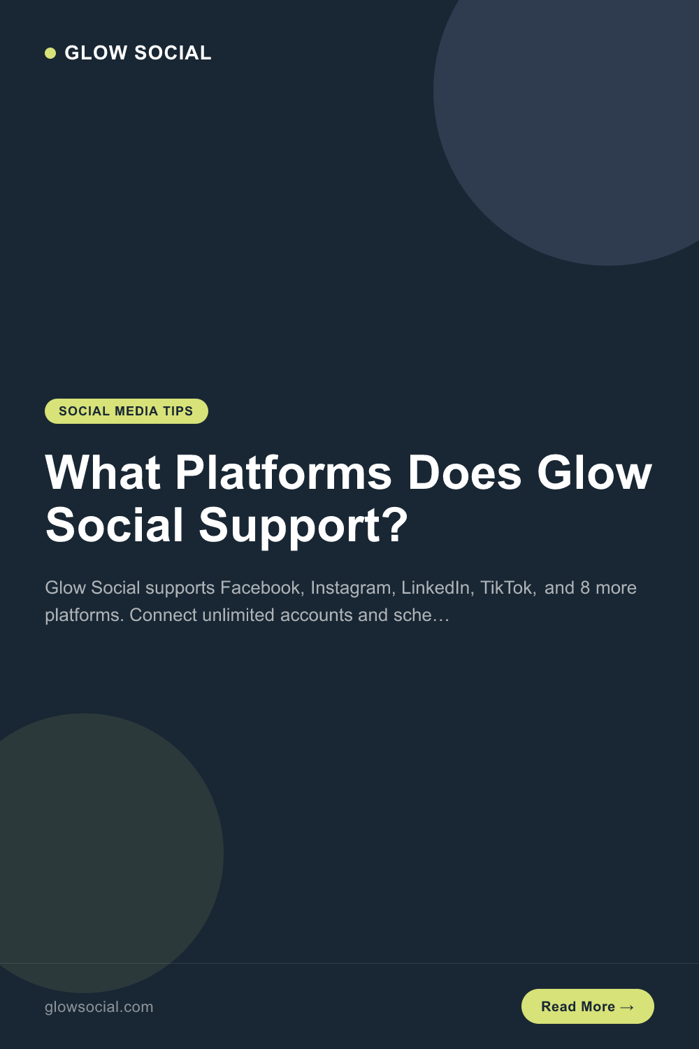 What Platforms Does Glow Social Support?