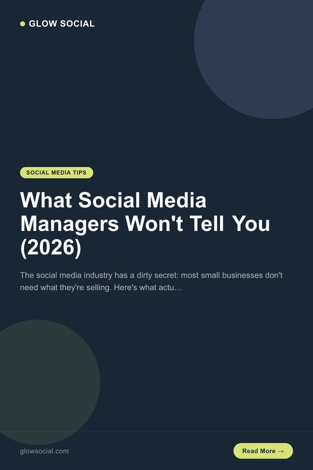 What Social Media Managers Won't Tell You (2026)
